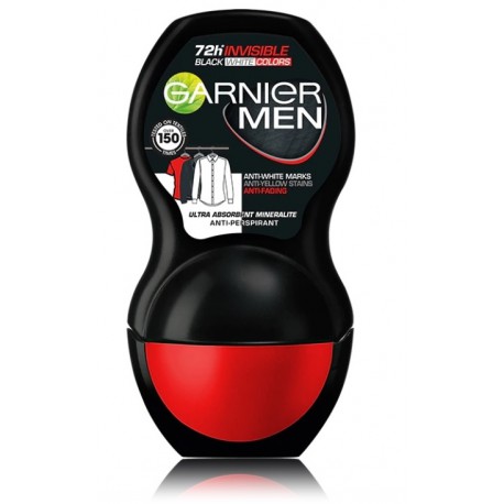 Garnier Men Invisible Black White Colors роликовый антиперспирант