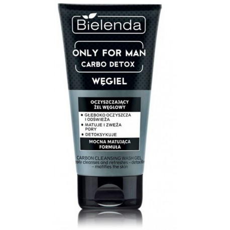 Bielenda ONLY FOR MAN Carbo Detox Charcoal Cleansing Gel очищающий гель для лица с активированным углем для мужчин