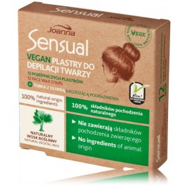 Joanna Sensual Vegan Face Wax Strips депиляционные восковые полоски для лица