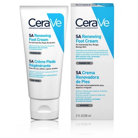 CeraVe SA Renewing Foot Cream atkuriamasis pėdų kremas