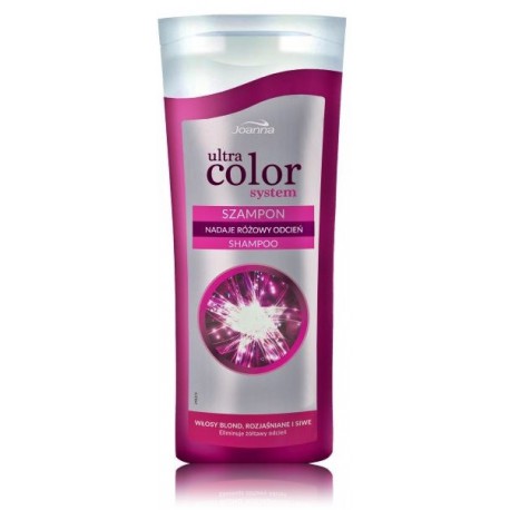 Joanna Ultra Color System Shampoo Gives Pink Shades atspalvį suteikiantis šampūnas