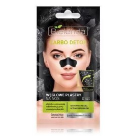 Bielenda Carbo Detox Cleansing Carbon Nose Pore Strips valantys pleistrai nosies sričiai