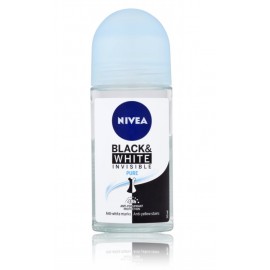 Nivea Invisible For Black & White Pure Roll-On Antiperspirant rutulinis antiperspirantas moterims