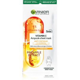 Garnier Skin Naturals Vitamin C Ampoule Sheet Mask отбеливающая тканевая маска для лица с витамином С.