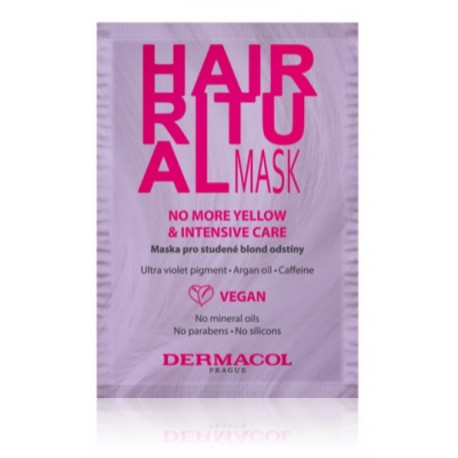 Dermacol Hair Ritual No More Yellow & Intensive Care нейтрализующая желтые тона маска для светлых волос