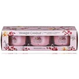 Yankee Candle Pink Cherry & Vanilla набор ароматических свечей (3 шт. по 37 г)