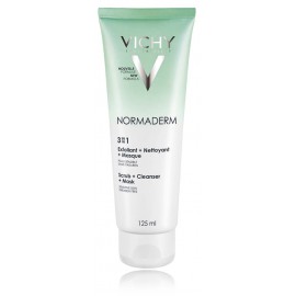 Vichy Normaderm 3-In-1 Scrub + Cleanser + Mask priemonė probleminei odai