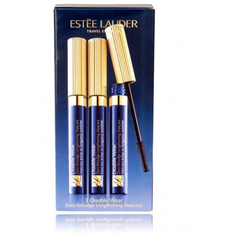 Esteé Lauder Double Wear Zero Smudge Lengthening drėgmei atsparaus ilginančio blakstienų tušo rinkinys moterims ( 3 x 6 ml.)