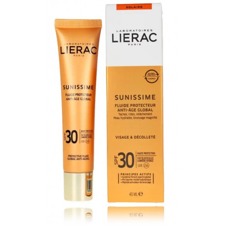 Lierac Sunissime Protective Anti-Age SPF30 apsauginis fluidas veidui