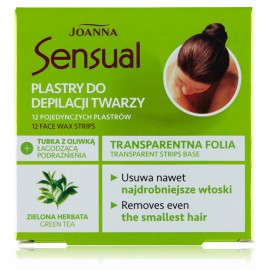 Joanna Sensual Wax Strips Facial Hair Removal With Green Tea депиляционные восковые полоски для лица