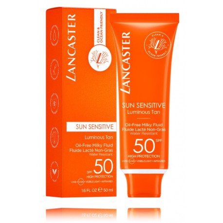 Lancaster Sun Sensitive Oil-Free Milky Fluid SPF50 солнцезащитная жидкость для лица