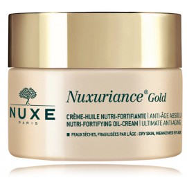 Nuxe Nuxuriance Gold Nutri-Fortifying Oil-Cream senėjimą stabdantis aliejinis kremas sausai veido odai