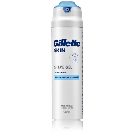 Gillette Skin Ultra Sensitive гель для бритья для чувствительной мужской кожи с маслом ши и витамином Е