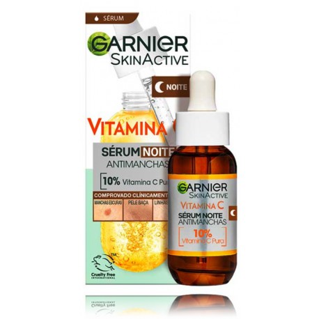 Garnier Skin Naturals Vitamin C 10% осветляющая ночная сыворотка для лица