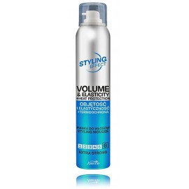 Joanna Styling Effect Volume & Elasticity + Heat Protection Extra Strong Styling Mousse ypač stiprios fiksacijos putos plaukams