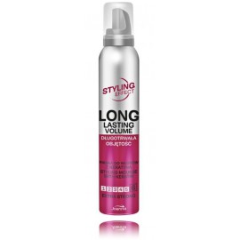 Joanna Styling Effect Long Lasting Volume Extra Strong Styling Mousse ypač stiprios fiksacijos putos plaukams su keratinu