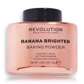 Makeup Revolution Banana Brighten Baking Powder biri pudra makiažo fiksavimui suteikianti spindesio