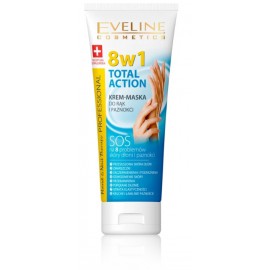 Eveline Hand & Nail Therapy 8in1 Total Action Cream-Mask rankų kremas/kaukė