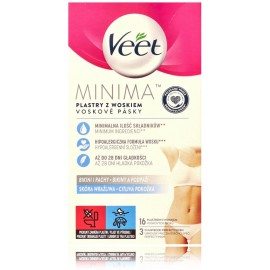 Veet Minima восковые полоски для депиляции зоны бикини и подмышек