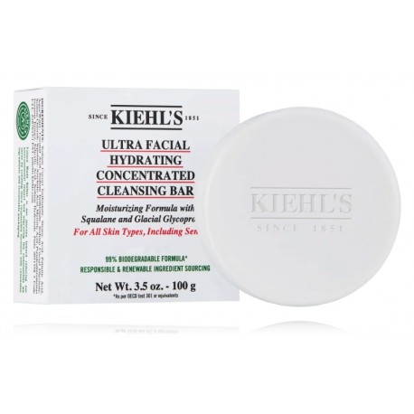 Kiehl's Ultra Facial Hydrating Concentrated Cleansing Bar drėkinantis valomasis muilas visiems odos tipams