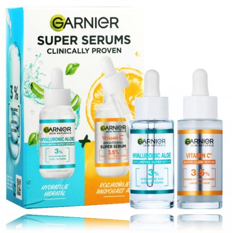 Garnier Skin Naturals Super Serums serumų rinkinys veidui (2 x 30 ml.)