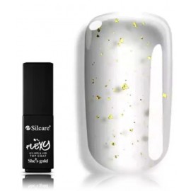 Silcare Flexy She's Gold Top Coat верхний слой с золотыми частицами