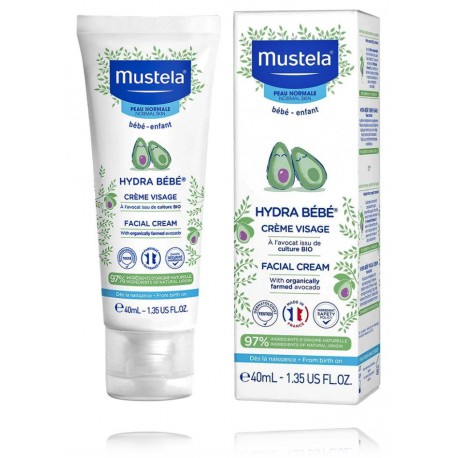 Mustela Baby Hydra Facial Cream drėkinantis veido kremas vaikams