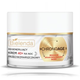 Bielenda Chrono Age 40+ Night Cream atkuriantis naktinis veido kremas brandžiai odai