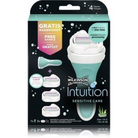 Wilkinson Sword Intuition Sensitive Care бритва женская с мылом + 3 сменные головки