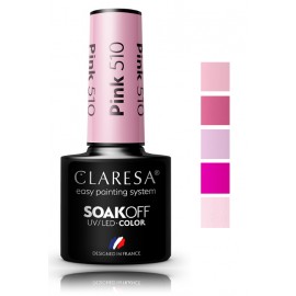 Claresa Soak Off UV/LED Color Pink стойкий гибридный лак для ногтей