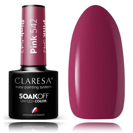 Claresa Soak Off UV/LED Color Pink стойкий гибридный лак для ногтей