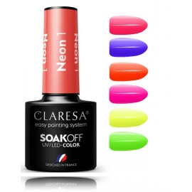 Claresa Soak Off UV/LED Color Neon стойкий гибридный лак для ногтей