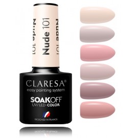 Claresa Soak Off UV/LED Color Nude ilgalaikis hibridinis nagų lakas