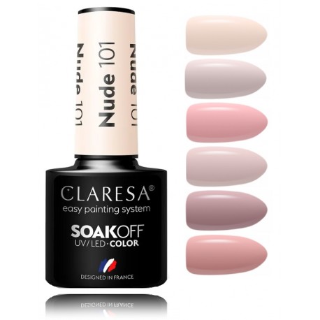 Claresa Soak Off UV/LED Color Nude стойкий гибридный лак для ногтей