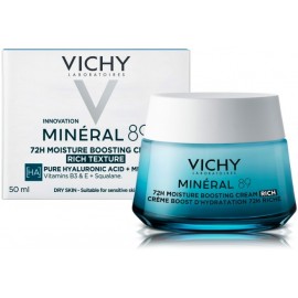 Vichy Mineral 89 Rich Cream drėkinantis kremas sausai ir jautriai veido odai