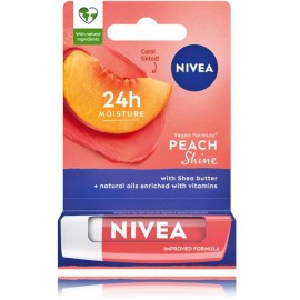 Nivea Peach Shine lūpų balzamas