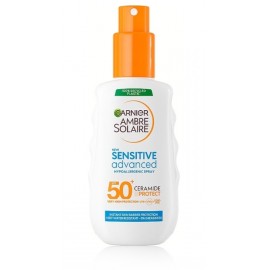 Garnier Ambre Solaire Sensitive Advanced Spray SPF50+ Ceramide Protect purškiamas kremas nuo saulės