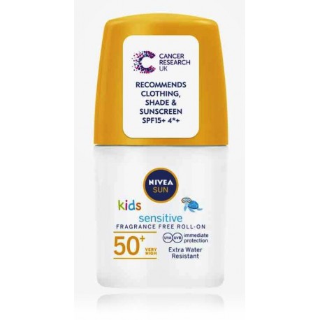 Nivea Sun Kids Protect&Sensitive Roll-On SPF50+ шариковый солнцезащитный лосьон для детей