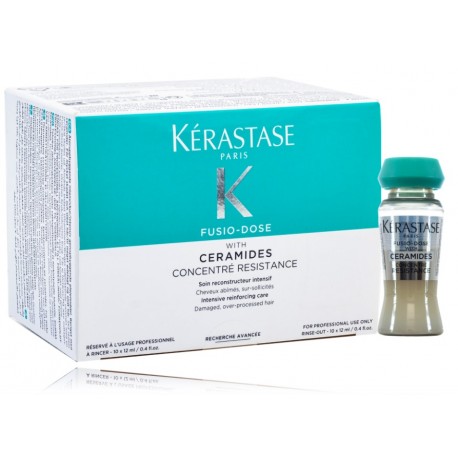 Kérastase Fusio-Dose With Ceramides Concentré Resistance priemonė pažeistiems ir nusilpusiems plaukams