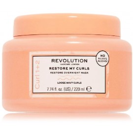 Revolution Haircare Restore My Curls Overnight Mask atkuriamoji naktinė kaukė garbanotiems ir banguotiems plaukams