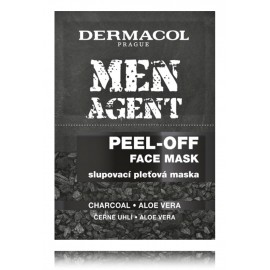 Dermacol Men Agent Peel-Off Face Mask nulupama veido kaukė vyrams su aktyvinta anglimi ir alavijais