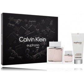 Calvin Klein Euphoria Men rinkinys vyrams (100 ml. EDT + 15 ml. EDT + 100 ml. balzamas po skutimosi)