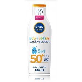 Nivea Babies&Kids Sensitive Protect 5in1 SPF50+ apsauginis losjonas nuo saulės vaikams