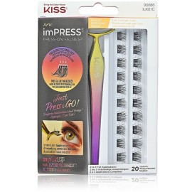 KISS imPRESS Press-on Falsies Kit dirbtinės priklijuojamos blakstienos su aplikatoriumi