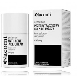 Nacomi Gentleman Anti-Acne Face Cream matinį efektą suteikiantis veido kremas vyrams nuo spuogų