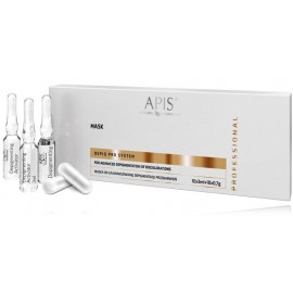 Apis Professional Depiq Pro System Mask kaukė pažengusiam veido spalvos pakitimų depigmentavimui (10 x 3 ml. + 10 x 0,7 g.)