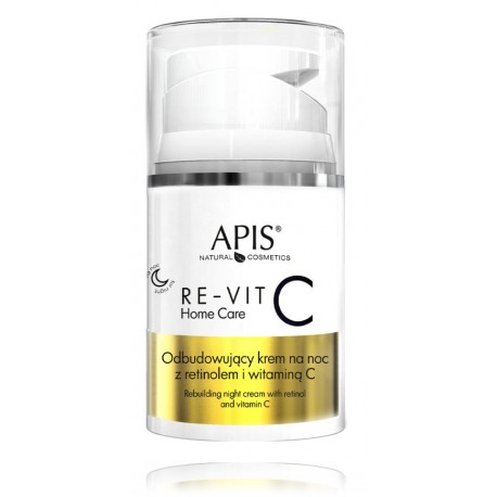 Apis Re-Vit C Home Care Rebuilding Night Cream atkuriantis naktinis veido kremas su retinoliu ir vitaminu C