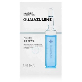 MISSHA Mascure Calming Solution Guaiazulene raminanti ir atkurianti lakštinė veido kaukė