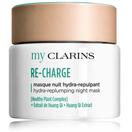 Clarins Re-Charge Hydra-Replumping Night Mask drėkinanti naktinė veido kaukė visiems odos tipams