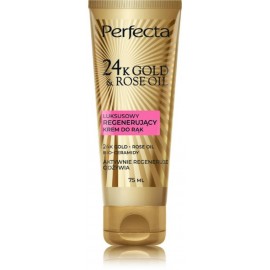 PERFECTA 24K Gold & Rose Oil Luxuriuos atkuriamasis rankų kremas